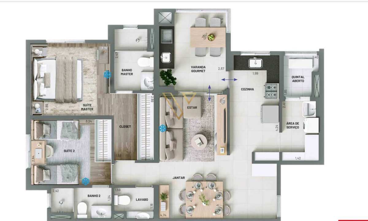 Apartamento no Edificio  Mirai no  Vila Ema – Conecte-se ao futuro e viva em um condomínio de alto padrão tecnológico. - Vex Imóveis