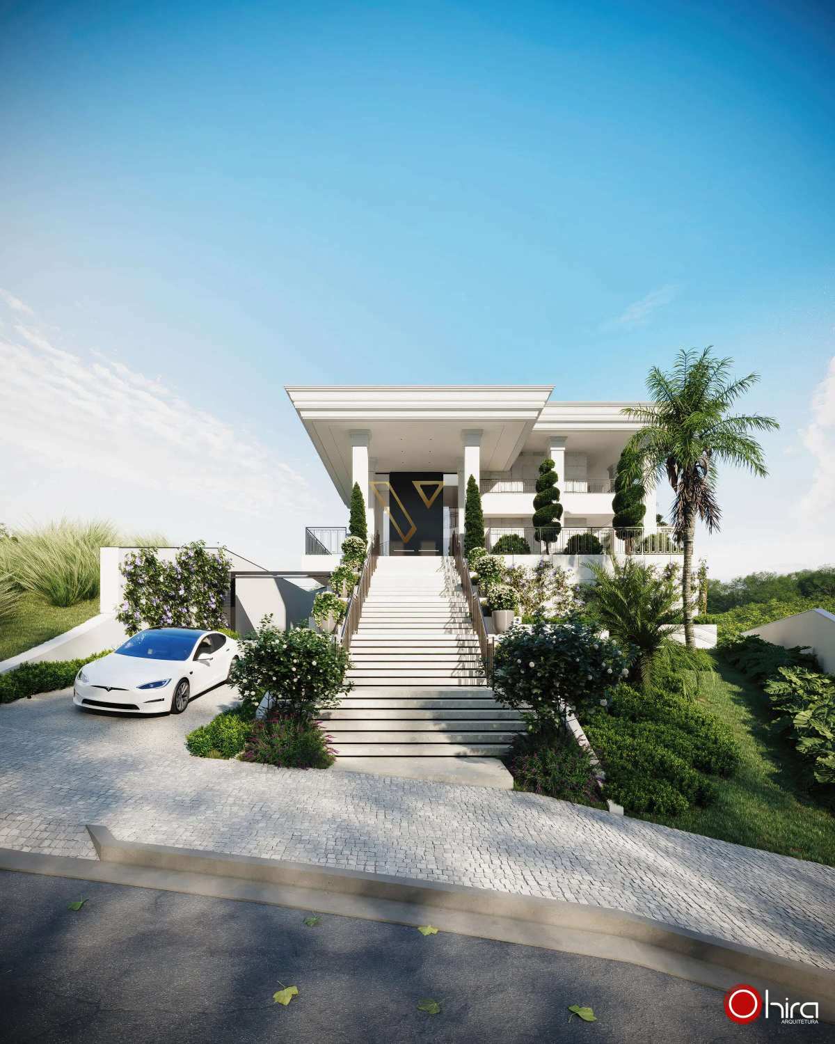 MANSÃO COM PROJETO EXTRAORDINÁRIO QUE UNE ARQUITETURA IMPONENTE, LAZER COMPLETO E LOCALIZAÇÃO PRIVILEGIADA ! - Vex Imóveis
